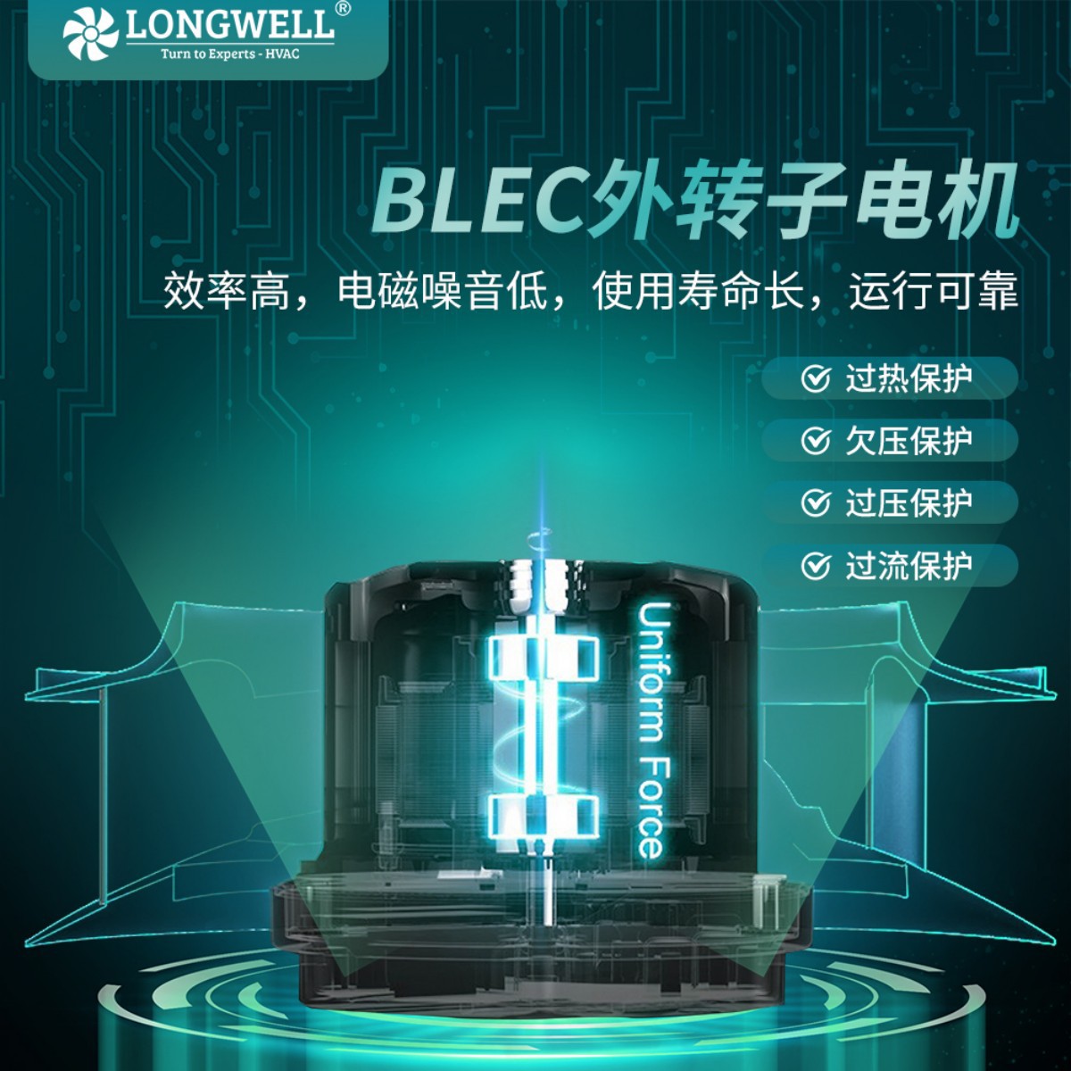 EC后傾式離心風(fēng)機(jī) 無(wú)支架 4